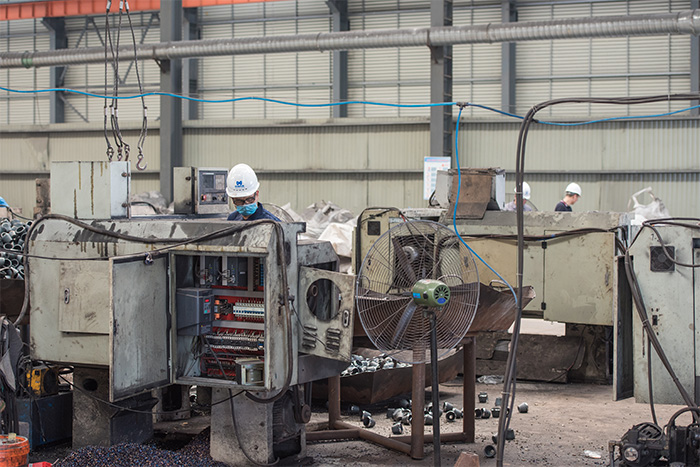 抚顺网架配件-锥头加工车间