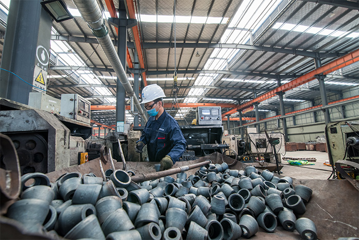 抚顺网架配件-锥头加工车间